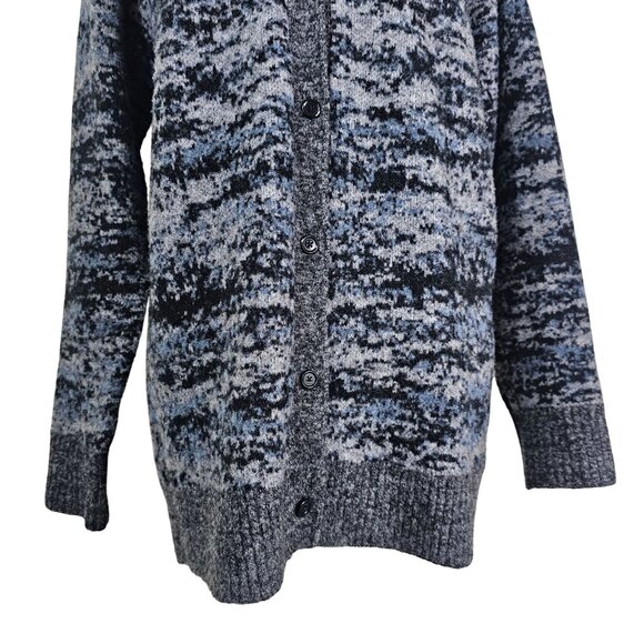 Athleta Westlake Textured Button Cardigan Sz M Merino Blend Preppy Quiet Luxury - Picture 5 of 10